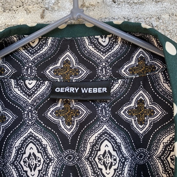 Gerry Weber Polka Dot green shirt| Size 46 - Picture 4 of 9